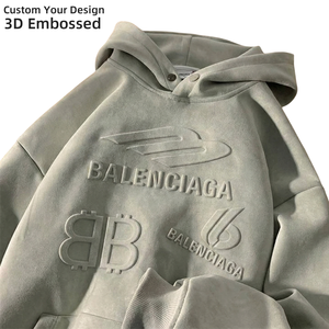 TKAN540 OEM/ODM Ropa Personalizada para Hombre, Sudadera con Capucha de Invierno de 500 g/m² con Estampado en Relieve 3D, Sudadera de Algodón para Hombre - Product Image 1