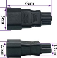 Connecteur mâle femelle IEC prise ca C14 à C5 adaptateur de prise d'alimentation 10A convertisseur ca