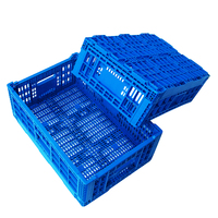 Caisses pliantes en plastique empilables et pliables Panier alimentaire pliable pour le stockage des légumes et des fruits Style maille