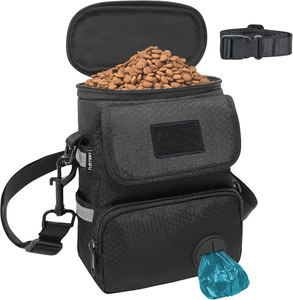 Pochette à friandises pour chien NIBAO, 3 façons de porter le sac de promenade pour chien avec un grand compartiment intérieur amovible, ceinture ajustable à la taille - Product Image 1