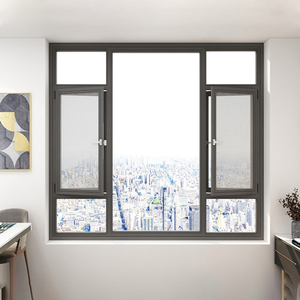 Fenêtres battantes modernes en alliage d'aluminium à <span class=keywords><strong>double</strong></span> <span class=keywords><strong>vitrage</strong></span>, résistantes aux ouragans, insonorisées, dernier design pour portes <span class=keywords><strong>de</strong></span> maison - Product Image 1