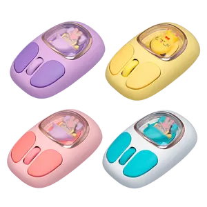 かわいいデザイン2.4Gワイヤレス光学式マウスラップトップUSBサイレントボタンオフィスギフトデュアルモードマウス、カスタマイズされた漫画のキャラクター