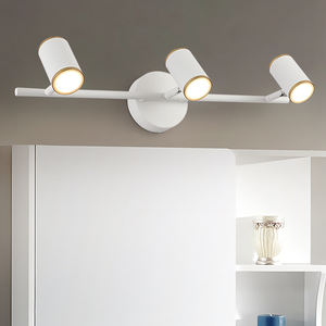 HITECDAD Tres cabezasModern LED Vanidad Espejo de baño Luz Impermeable Anti-niebla Vanidad Luces Negro Metal Baño Espejo Faro - Product Image 4