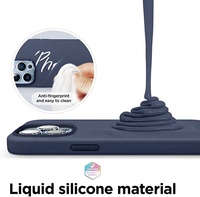 Pour iPhone 11 12 13 14 Pro Max coque liquide Silicone Gel caoutchouc couverture de téléphone tissu en microfibre douce doublure coussin housse arrière