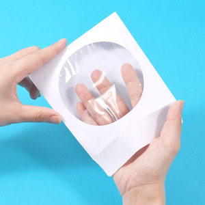 Foska 100 pcs giấy trắng 5 inch <span class=keywords><strong>CD</strong></span> DVD tay áo phong bì chủ với cửa sổ rõ ràng và nắp để giữ đĩa an toàn và có thể truy cập - Product Image 5