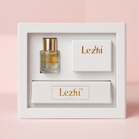 Flacon de parfum transparent vide personnalisé avec boîte, emballage en papier magnétique pour huile essentielle, coffret de parfum de luxe avec fenêtre