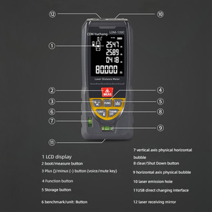 CEM Instrument <span class=keywords><strong>de</strong></span> <span class=keywords><strong>mesure</strong></span> <span class=keywords><strong>de</strong></span> distance laser <span class=keywords><strong>de</strong></span> haute précision-Stadia électronique infrarouge-Dispositif <span class=keywords><strong>de</strong></span> <span class=keywords><strong>mesure</strong></span> <span class=keywords><strong>de</strong></span> la <span class=keywords><strong>lumière</strong></span> forte LDM-40C - Product Image 5