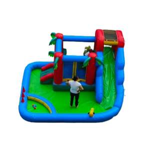 Casa inflable <span class=keywords><strong>de</strong></span> rebote <span class=keywords><strong>de</strong></span> PVC Tobogán acuático inflable con <span class=keywords><strong>piscina</strong></span> <span class=keywords><strong>de</strong></span> salpicaduras para que los niños jueguen - Product Image 2