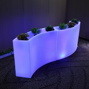 Nouveaux pots <span class=keywords><strong>de</strong></span> jardin et jardinières LED à changement <span class=keywords><strong>de</strong></span> couleur RVB, grands pots à fleurs d'extérieur en plastique blanc <span class=keywords><strong>de</strong></span> luxe, illuminés et <span class=keywords><strong>lumineux</strong></span> - Product Image 4