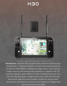 Skydroid H30 16-Channel 1.4GHz/2.4GHz/800MHz Digital Video Data Transmission <b>Drone</b> Remote Control 50km Air Handling - Product Image 4