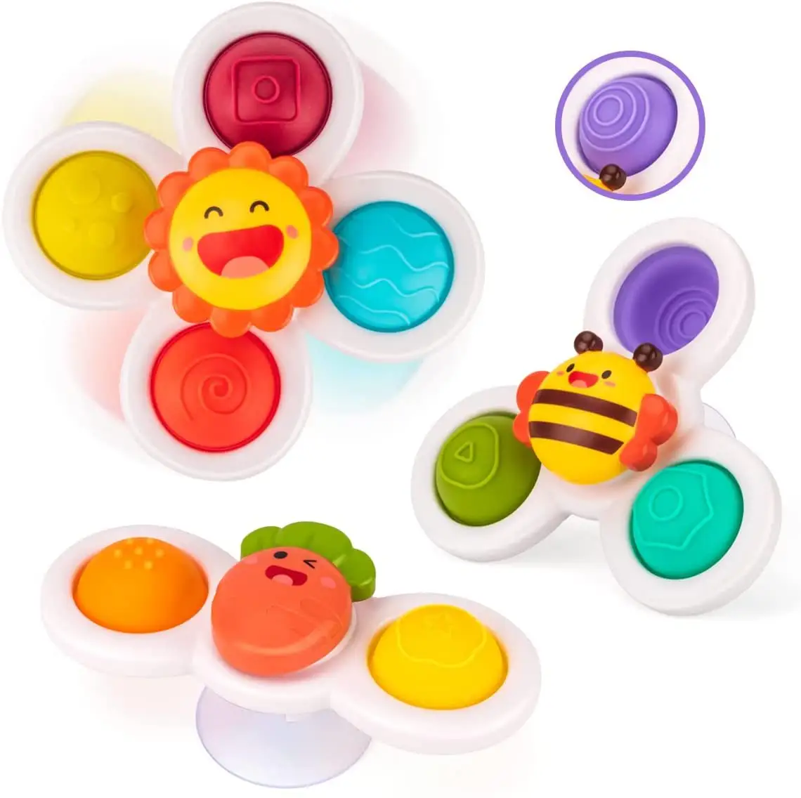 Hot Fingertip Spinning Kids Rotation Fidget Spinner Flower Bath Swim Spin Baby Game Colorful Spinning Toy