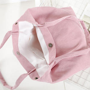 Bolsa de Compras de Pana Vintage Personalizable para Mujer, MOQ Bajo, Precio Competitivo, Reutilizable - Product Image 3
