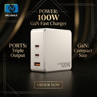 Pengisi Daya Dinding USB C Pengisian Cepat PD 100W Adaptor Daya Pengisi Daya Ponsel untuk iPhone Android Penggunaan Perjalanan Aksesoris Elektronik