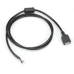 Confirmation de l'échantillon Feuille personnalisée Paire torsadée Usb Type A Prise femelle pour ouvrir le cordon de ligne de fil 4 broches Câble de charge de données en queue de cochon - Product Image 6