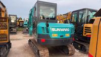 Excavatrice compacte sur chenilles d'occasion SWE60E de 6 tonnes, machine de terrassement, équipement de construction haute efficacité, moteur