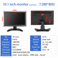 ZHIXIANDA mnitor1280 * 10.1 tv plastik, komputer CCTV desktop tampilan lift 800 inci