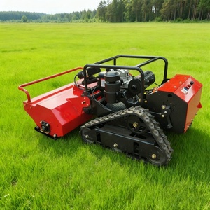 Livraison gratuite, tondeuse à gazon robotisée industrielle à chenilles télécommandée, robuste, 4 temps, pour terrains accidentés, pentes, terrains vagues - Product Image 6