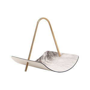 Accessori per ufficio interni personalizzati di lusso in ferro grigiastro portariviste oggetto arredamento per uso ornamentale - Product Image 6