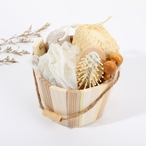 Ensemble de gommage corporel élégant pour le spa, soin pratique pour le corps, éponge de douche avec boîtes cadeaux - pour usage domestique et offert en cadeau - Product Image 1
