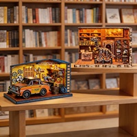 Miniature de chalet DIY pour puzzle 3D, assemblage en bois, scène miniature, ornement, cadeau, jouet, à partir de 14 ans, emballage en boîte colorée