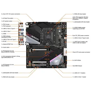 Z690 AORUS <span class=keywords><strong>Tachyon</strong></span> เมนบอร์ดสำหรับ LGA1700กิกะไบต์2 * DDR5 64กิกะไบต์เมนบอร์ด E-ATX เดสก์ท็อปคุณภาพดีจัดส่งเร็ว - Product Image 4
