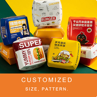 Contenedor Grande Desechable de Cartón Kraft para Comida para Llevar, Caja para Desayuno, Almuerzo o Picnic, Empaque Moderno para Restaurante de Comida Rápida