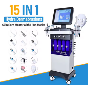 2026 Top Quality Low Price 15 in 1 Hydra Oxygen Jet Dermabrasion Hydro Aqua Peeling Beauty Face Equipment Salon Facial Machine - Product Image 2