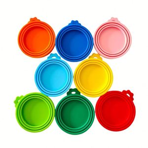 Ventes en gros de couvercles de boîtes de conserve pour animaux de compagnie avec logo personnalisé, couvercles de boîtes de conserve pour chiens et chats, couvercles universels en silicone sans BPA, s'adaptent à la plupart des tailles standard - Product Image 1