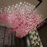 Tyson Engineering Lampe personnalisée Décoration Salle d'exposition Grand hall d'hôtel Lustre LED de luxe en verre cristal