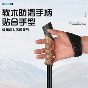 Bastón de Senderismo Telescópico Profesional de Estilo Nórdico Ruiming DSZ-08, de Aleación de Aluminio y Goma, Capacidad de 150 kg, Recto - Product Image 2