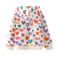 Ensemble de survêtement en coton personnalisé pour bébé fille, sweat-shirt à capuche, pull-over, motif géométrique, respirant, respectueux de l'environnement