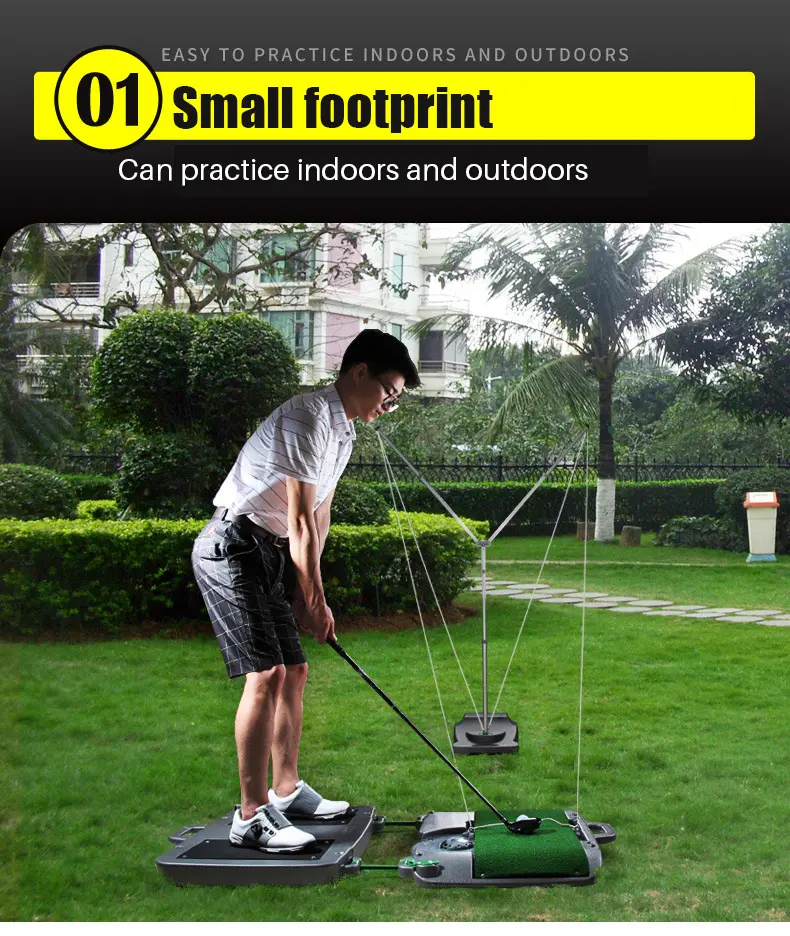 PGM HL003 Factory Price Patent Portable Ball Automatically Returns Golf Swing Trainer/Indoor Mini Golf