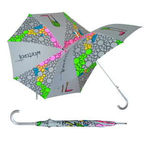 "Croissance heureuse" Bien-être public <span class=keywords><strong>Parapluie</strong></span> blanc promotionnel pour enfants - Product Image 2