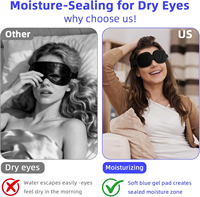 Masque pour les yeux 100% occultant, lavable et amovible, en silicone, anti-humidité et masque de sommeil pour hommes
