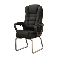 Chaise de bureau de direction ergonomique en cuir à pieds fixes, moderne, de haute qualité et à prix abordable, sans roulettes
