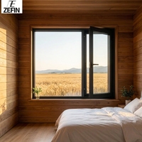 Ventana Abatible de Aluminio con Triple Sellado, Resistente a la Intemperie, Reforzada y Resistente a Impactos