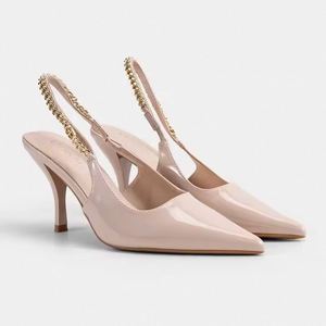 รองเท้าแตะผู้หญิงแบรนด์ดีไซเนอร์สุดหรู ปี 2025 รองเท้าส้นสูงผู้หญิง รองเท้าส้นสูงแบบมีสายรัดข้อเท้าผู้หญิง - Product Image 1