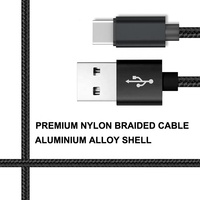 Câble de charge rapide USB vers USB Type C en nylon tressé de qualité supérieure 1M QC 3.0 3A pour iPhone 15 16 17 Samsung Mobile