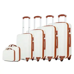 3 5 6件新款硬面行李箱套装旅行包3件旅行包手推车旅行防抱死制动系统套装