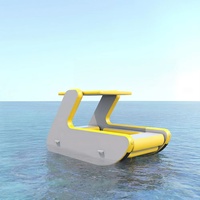 Plateforme flottante gonflable commerciale pour yacht avec auvent, salon aquatique et maison flottante de relaxation pour fêtes en mer et piscine