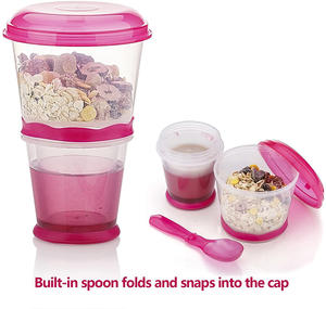 Contenitore Portatile Multifunzione da 20oz per Yogurt, Cereali, Snack e Bevande da Viaggio - Product Image 2