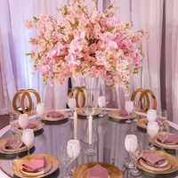 Fleurs et plantes décoratives OEM, centres de table pour événements de mariage, boule de fleurs artificielles en soie, décorations de mariage, fournitures