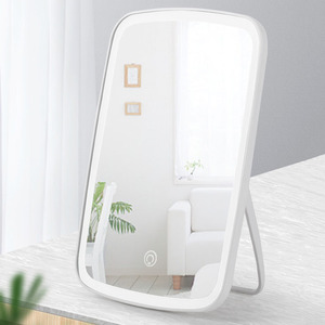 Saiyii özel Logo makyaj aynası taşınabilir katlanır masa danışma Vanity standı ile Led makyaj aynası - Product Image 2