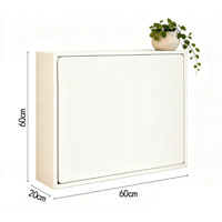 Bureau d'ordinateur mural pliable robuste avec tiroir, station de travail flottante multifonctionnelle, étagères de rangement, mobilier de bureau à domicile