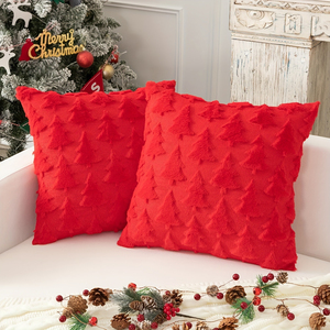 Fundas de Almohada Navideñas al por Mayor, 4 Piezas, <span class=keywords><strong>Textura</strong></span> de Lino de Poliéster, Diseño de Muñeco de Nieve, Cuadros Buffalo, Fundas Decorativas Cuadradas para Cojines - Product Image 5