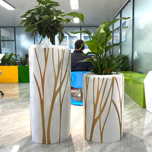 Macetas Circulares Modernas de Fibra de Vidrio MAYJOE para Decoración de Plantas Verdes en Centros Comerciales - Product Image 3