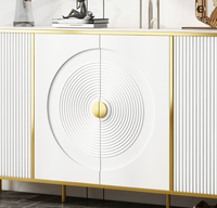 Table console de style moderne en or sur mesure avec armoire murale miroir, panneau en bois, meubles de salon pour la maison ou l'hôtel