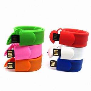 สายรัดข้อมือแฟลชไดรฟ์ USB แบบกำหนดเอง 3.0  วัสดุโลหะและพลาสติก PVC ทนทาน สำหรับใช้ในการส่งเสริมการขาย - Product Image 4