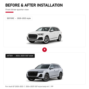 Projet de réparation de <span class=keywords><strong>peinture</strong></span> pour atelier de carrosserie : Conversion SQ7 pour Audi Q7 2020-2023 – Ensemble de <span class=keywords><strong>pare</strong></span>-chocs et calandre en PP - Product Image 2