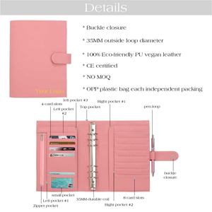 Hongbo, бестселлер, А5, роскошная кожаная сумка для денег с 6 кольцами - Product Image 5